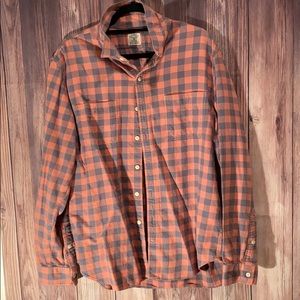J.Crew Orange and Gray Flannel